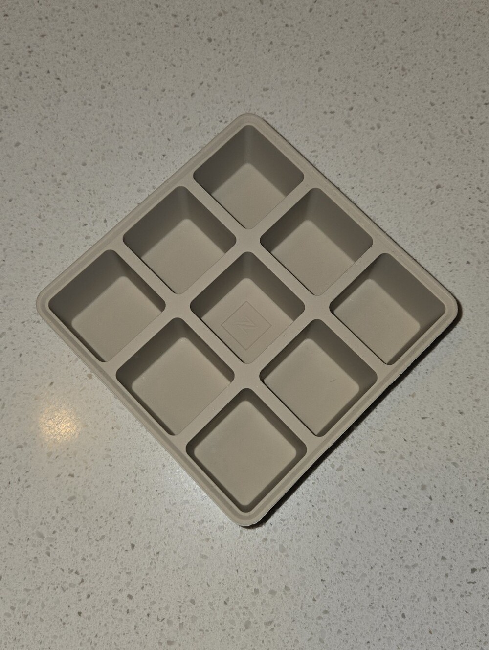 Nespresso Ice Cube Tray Silicone 9-Cavity Square Mold In Neutral Color
